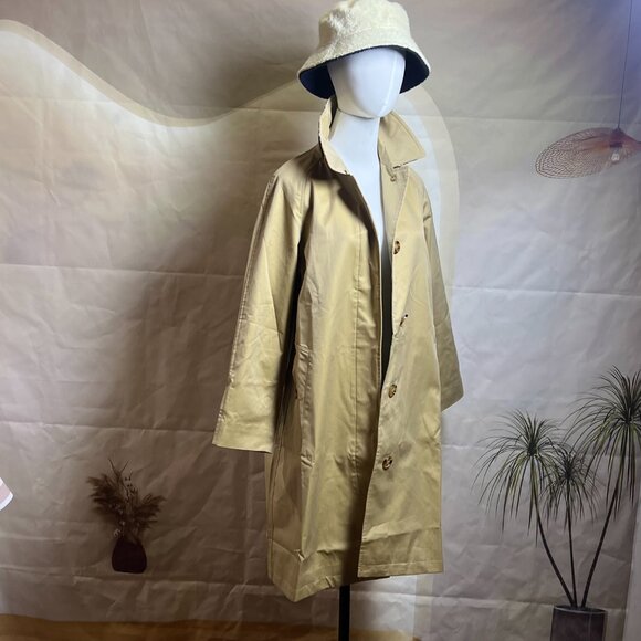 Burberry Yellow Gabardine Camden Car Coat - Picture 5 of 16